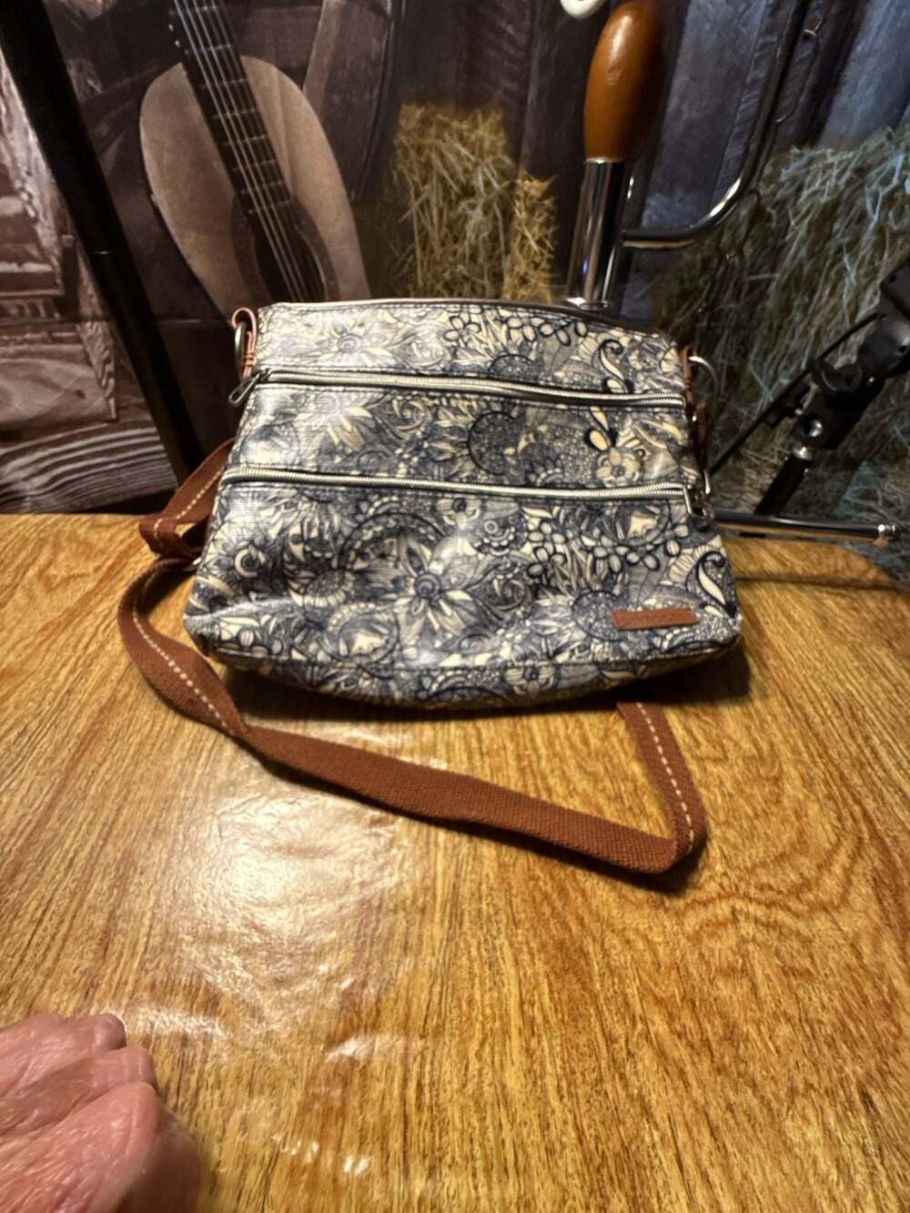 Sakroots Floral Print Multi-Zip Crossbody Bag